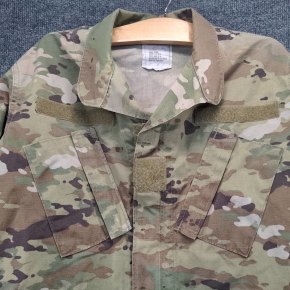 U.S. Military Insect Guard Camo Shirt Green Tan Size Small Long Pockets - Picture 8 of 13